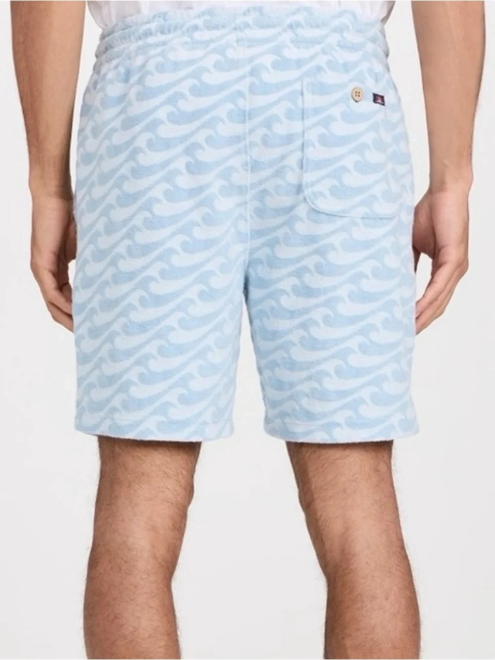 Faherty Cabana Towel Terry Shorts Endless Peaks Light Blue Wave XXL